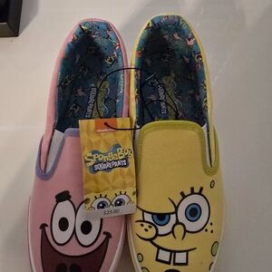 SpongeBob SquarePants and Patrick Slip-On Shoes - Size 8 NWT